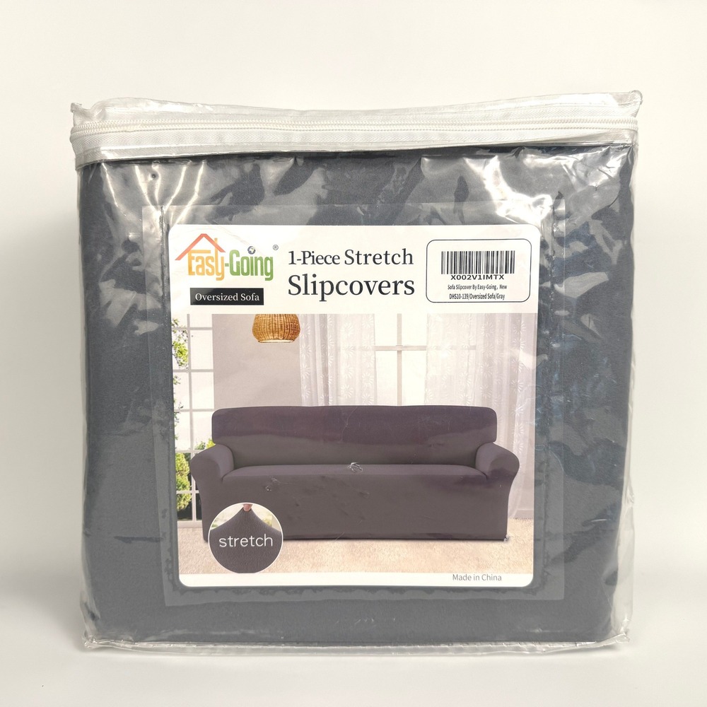Easy-Going Slipcover Oversized Sofa Gray 1-Piece Stretch DHS10-139 Protector NEW